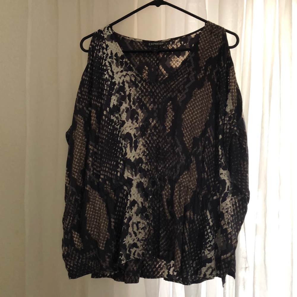 Express snake print blouse